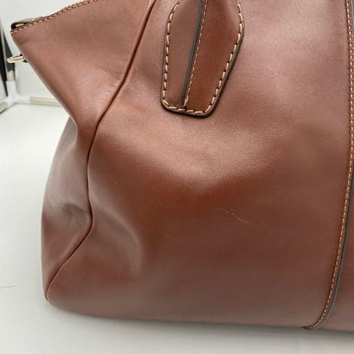 TOD's Sac Bowler DD en cuir marron à grande poignée sur le dessus